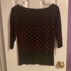 White House Black Market polka dot sweater